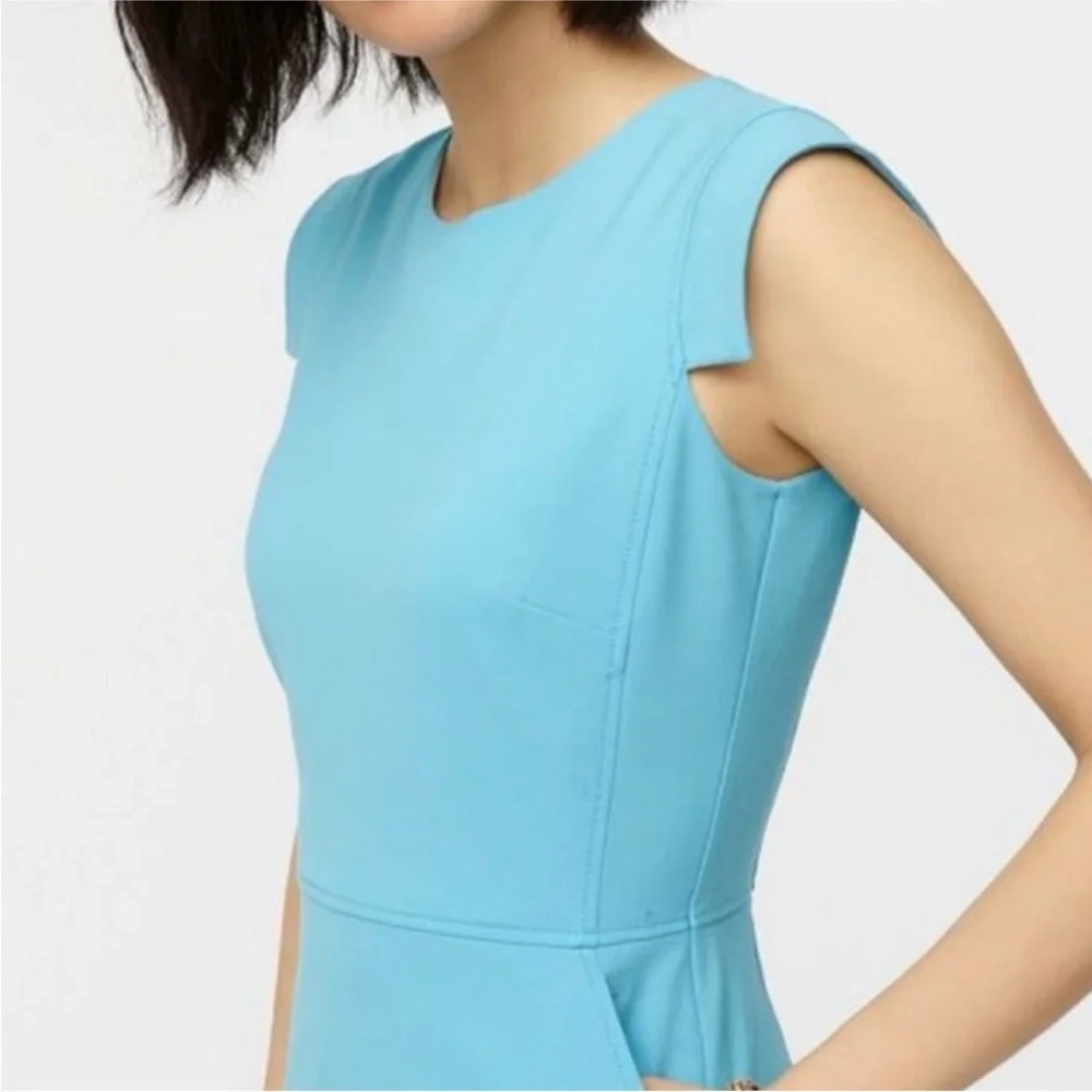 J Crew Tollengo Wool Resume Dress Monaco Blue - Picture 2 of 7